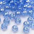 Translucent light blue round glass beads for DIY jewelry making accessories - Style #28 (Round Beads)