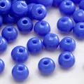 High-quality vibrant blue round glass beads for DIY handmade jewelry accessories - Style #29 (Round Beads)