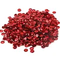 Vibrant red metallic round sequins for DIY clothing and stage costume decoration - Color 16 / 6mm Diameter, 20g Pack (Approx. 1200 Pieces) / Red