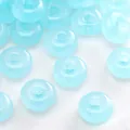 Light blue translucent glass rondelle beads for DIY handmade jewelry making accessories - Abacus Bead (#34 Style)