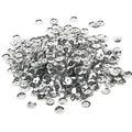 Silver metallic cup sequins for DIY clothing and stage costume decoration accessories - Color 21 / 6mm Diameter, 20g Pack (Approx. 1200 Pieces) / Silver