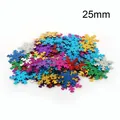 25mm multi-colored laser snowflake sequins for DIY holiday clothing and craft decoration - Laser Snowflake Shape / 25mm Diameter, 20g Pack (Approx. 200 Pieces) / Multicolor