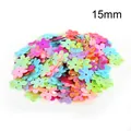 15mm colorful iridescent flower shaped sequins for DIY jewelry and clothing decoration - Six-Petal Plum Shape / 15mm (20g/Pack, Approx. 350pcs) / Multicolor