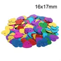 Mixed color 16x17mm heart-shaped holographic sequins for DIY clothing and crafts decoration - Laser Heart / 16x17mm (20g/Pack, Approx. 250pcs) / Multicolor