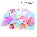 Colorful 16x17mm iridescent heart-shaped sequins for DIY clothing and stage decor - Double Sided Heart / 16x17mm (20g/Pack, Approx. 250pcs) / Multicolor