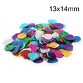 Assorted multicolored shell shaped sequins for DIY crafts and clothing decor 13x14mm - Laser Shell / 13x14mm (20g/Pack, Approx. 400pcs) / Multicolor