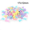 Colorful butterfly-shaped sequins in macaron tones for DIY apparel accents 17x12mm - Double-sided Butterfly / 17x12mm (20g/Pack, Approx. 400pcs) / Multicolor