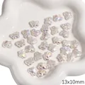 Irisierende ABS-Perlen in Schmetterlingsform 13x10mm für die DIY-Schmuckherstellung - Schmetterling 13x10mm / 2 Stück / Weiß