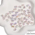Irisierende ABS-Schmetterlingsperlen 10x7mm für DIY-Schmuckzubehör - Kleiner Schmetterling 10x7mm / 2 Stück / Weiß