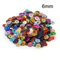 6mm multicolored iridescent cupped sequins for DIY craft and costume decoration - Laser Cupped Round Shape / 6mm (20g/Pack, Approx. 1500pcs) / Multicolor