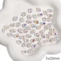Schillernde ABS-Perlenimitat-Perlen 7x10mm für DIY-Schmuckherstellung und Handwerk - Twist 7x10mm / 2 Stück / Weiß