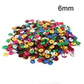 Assorted 6mm colorful cup sequins for DIY jewelry making and stage costume decoration - Silver-Bottom Round Cupped Sequin / 6mm (20g/Pack Approx. 1500pcs) / Multicolor