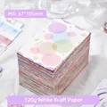 Stack of colorful M5 memo paper brick with 500 sheets of premium 120g white kraft paper - M5 Multicolor Paper Brick 500 Sheets (67*105mm)