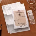 Vintage Briefpapier Set mit Umschlägen und Aufklebern für stilvolle Geschenke - Selbstverfolgung / 1 Umschlag + 2 Briefpapiere + 3 Aufkleber