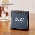 Mini calendrier de bureau minimaliste 2027 bleu marine pour planification mobile - Bleu