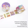 NOTE FOR Writable die-cut masking tape from Daze Diary series for cute DIY journals. - 30mm x 3m / Lucky Dawn