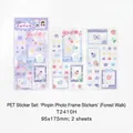 Pixel art PET sticker set Forest Walk theme with photo frame designs - Forest Stroll (T2410H) / 2 Sheets / Forest Walk
