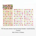 Realistische bunte saure Gummibärchen-PET-Alphabet-Sticker für Scrapbooking und DIY - Bunte Gummibärchen (T2235H) / 2 Blatt / Bunte Gummibärchen