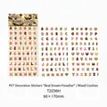 PET Deko-Alphabet-Aufkleber mit realistischer Keks-Textur für Journaling - Keks (T2236H) / 2 Blatt / Keks