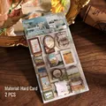 Adesivi vintage 3D a rilievo con quadri a olio e cornici per scrapbooking DIY - 2 Fogli / Vagando nella Pittura