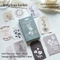 Autocollants typographiques vintage Morandi Garden dans le style Misty Grey Garden - 30 Feuilles / Jardin de Brume Grise