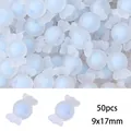 Frosted light blue acrylic candy shaped beads for DIY jewelry making, pack of 50pcs 9x17mm - Frosted Candy Style / 50 Pieces / Blue