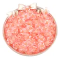 Translucent peach flower shaped acrylic beads for DIY handmade jewelry making crafts - 透明五瓣花款式 / 50 Pieces / Orange Pink
