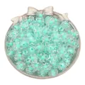 Mint green acrylic frosted flower beads for handmade DIY jewelry making accessories - 透明五瓣花款式 / 50 Pieces / Green