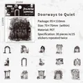 Adesivi per porte architettoniche vintage per scrapbooking fai-da-te e journaling, set da 30 - Porte di Benvenuto / 30 Fogli