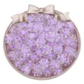 High-quality frosted purple acrylic flower beads for DIY craft jewelry making accessories - 透明五瓣花款式 / 50 Pieces / Purple