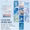 Papier décoratif thème Nuages et Ciel pour le scrapbooking DIY et le journalisme - Lot de 10 feuilles / Nuages à travers le ciel