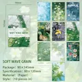 10 feuilles de papier de scrapbooking décoratif paysage naturel Cloud Wave pour journal - Lot de 10 feuilles / Douces ondulations de vagues