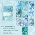 Papier de fond Still Shadow Wave avec motifs de paysages naturels pour scrapbooking - Lot de 10 feuilles / Ombres silencieuses avec des vagues