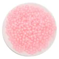 Translucent pink round acrylic beads perfect for DIY handmade jewelry and craft making - Round Bead Style (Bead-in-bead) / 30g/Pack (Approx. 110 Pcs, Aperture 2mm) / Transparent Pink