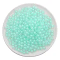 Mint green acrylic bead-in-bead round spheres for DIY handmade jewelry and crafts - Round Bead Style (Bead-in-bead) / 30g/Pack (Approx. 110 Pcs, Aperture 2mm) / Transparent Mint Green