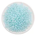 Light blue acrylic beads in beads round loose spacer beads for handmade jewelry DIY - Round Bead (Bead-in-bead) / 110 Pieces/Pack (30g/Pack) / Transparent Blue