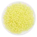Translucent yellow acrylic bead-in-bead round beads for DIY jewelry making and craft projects - Round Bead (Bead-in-bead) / 110 Pieces/Pack (30g/Pack) / Transparent Yellow