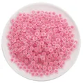 Translucent frosted pink round acrylic beads for DIY handmade jewelry making accessories - Round Beads / 110 Pieces/Pack (30g/Pack) / Frosted Rose Red