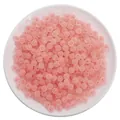 Frosted translucent pink acrylic round beads for DIY handmade jewelry making and crafts - Round Beads / 110 Pieces/Pack (30g/Pack) / Matte Pink