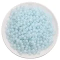 Premium frosted light blue acrylic round beads for DIY bracelet and necklace making - Round Beads / 110 Pieces/Pack (30g/Pack) / Matte Blue