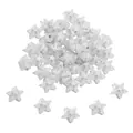 Frosted white star acrylic beads for DIY handmade jewelry and beading projects - Star Style / 20 Pieces/Pack (Aperture approx 3mm) / Matte Grey
