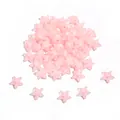 Frosted pink acrylic star beads for DIY jewelry making and handmade craft projects - Star Style / 20 Pieces/Pack (Aperture approx 3mm) / Matte Pink