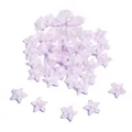 High quality frosted light purple acrylic star beads for DIY jewelry making crafts - Star Style / 20 Pieces/Pack (Aperture approx 3mm) / Matte Purple