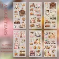 Vintage Victorian PET transfer stickers set for scrapbooking, 90x190mm, 6 sheets - Amber Years