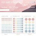 PET dot sticker set in 8mm, 13mm, and 20mm sizes with 120 pieces per pack - 120 Pieces/Pack / Pale Persimmon