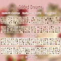 Vintage European classical sticker set with PET and Washi paper materials, 40 pieces. - Gilded Dreams / 40 Pieces/Pack
