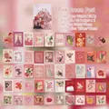 Vintage floral and animal stamp stickers in pink tones for scrapbooking and DIY crafts - Pack of 100 / Blush Dream