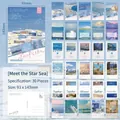 Set of 30 scenic postcards Meeting the Starry Sea 93x143mm for creative wall decor - Meet Starry Sea / 30 Sheets