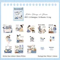 Healing Life Series PET sticker set featuring 15 cute hand-drawn home lifestyle illustrations - Stay-at-Home Moments / 15 Pieces/Pack