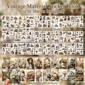Vintage scrapbooking material sticker book with 50 sheets of washi and PET paper - Century Gift